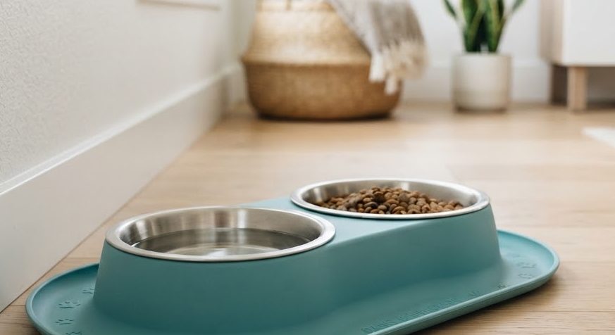 DuoFeed Steel Bowls — detail view