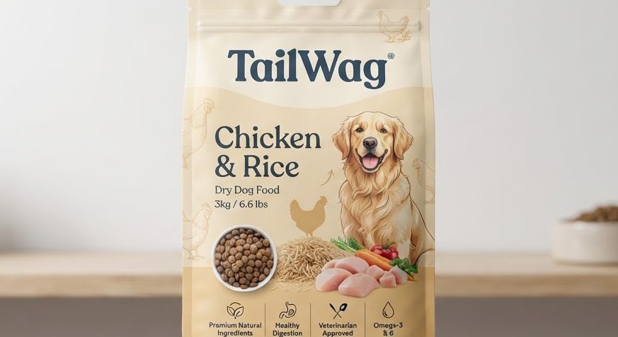 TailWag Chicken & Rice Dry Food 3kg — detail view